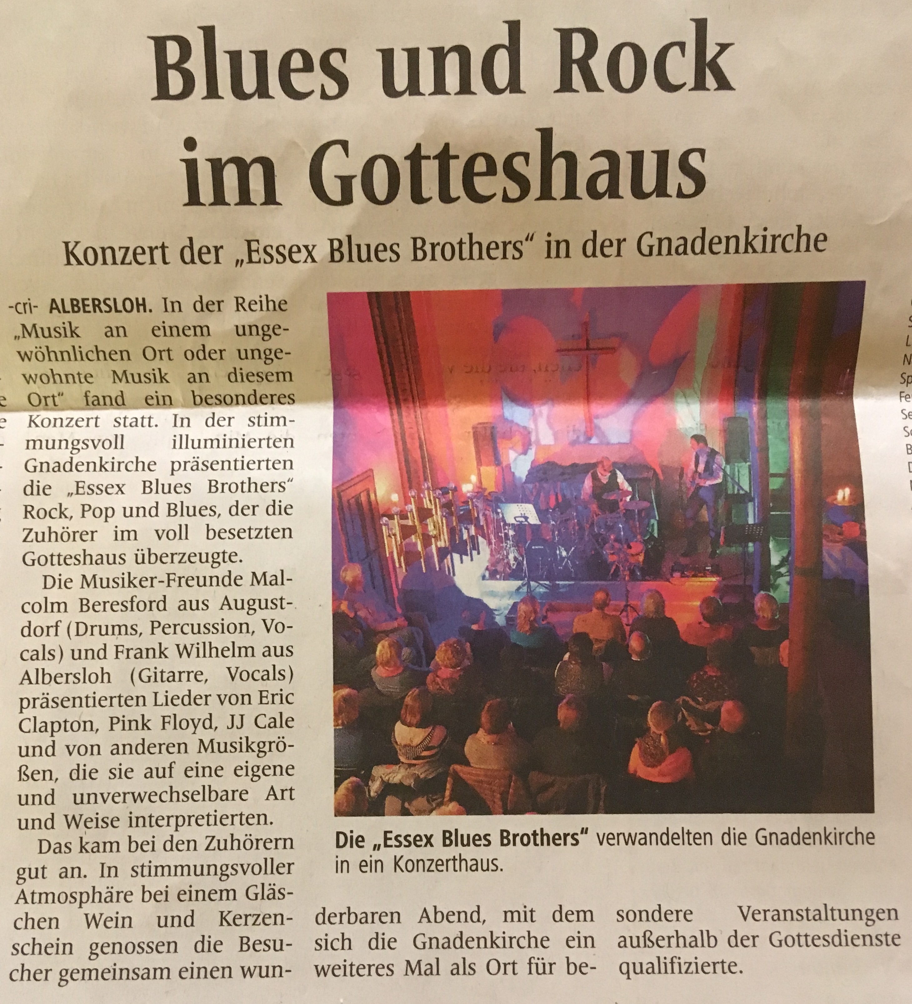 Zeitungsbericht aus der NW 